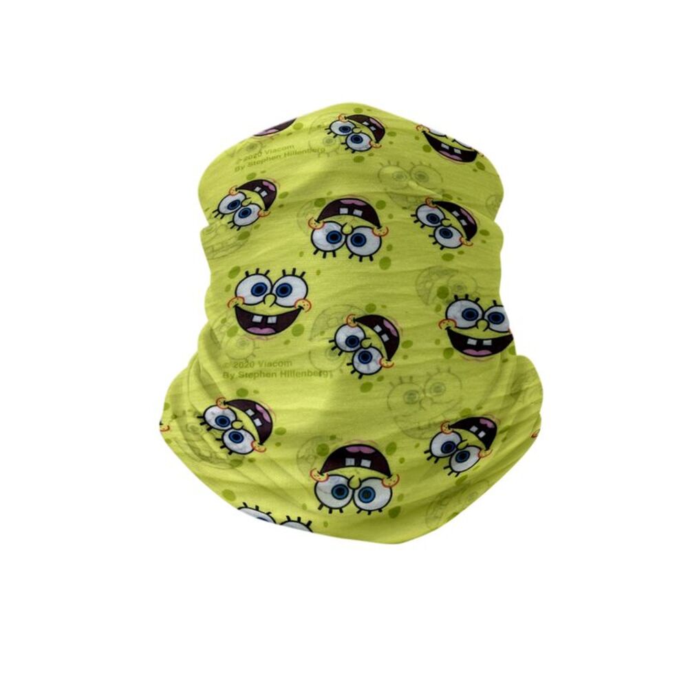 New Kids Boys Spongebob All-Over Print Neck Gaiter Wrap Lightweight Versatile